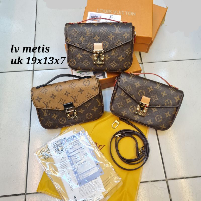 Tas lv metis mini premium / tas lv metis premium free box uk 19x13x7 / tas selempang lv metis