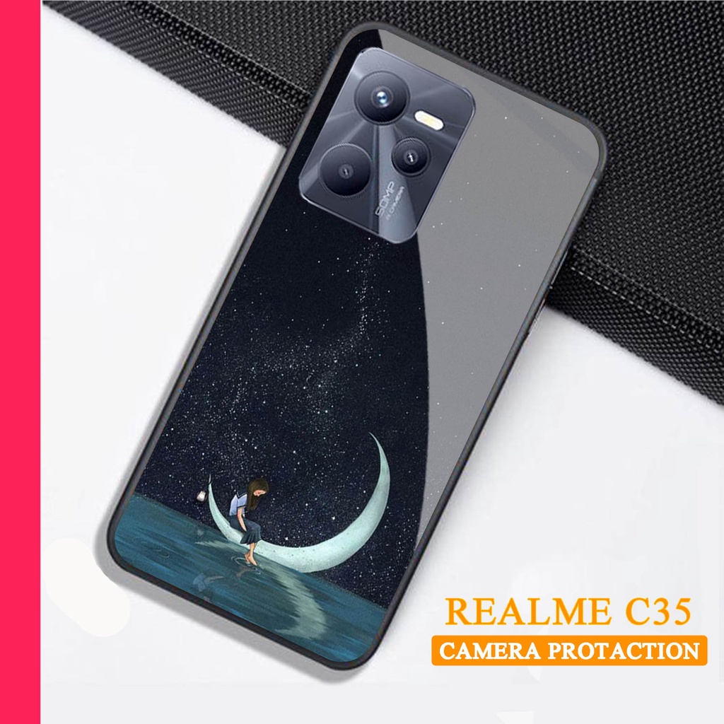 Softcase Glass Kaca REALME C35 - Case Handphone REALME C35 [T38]