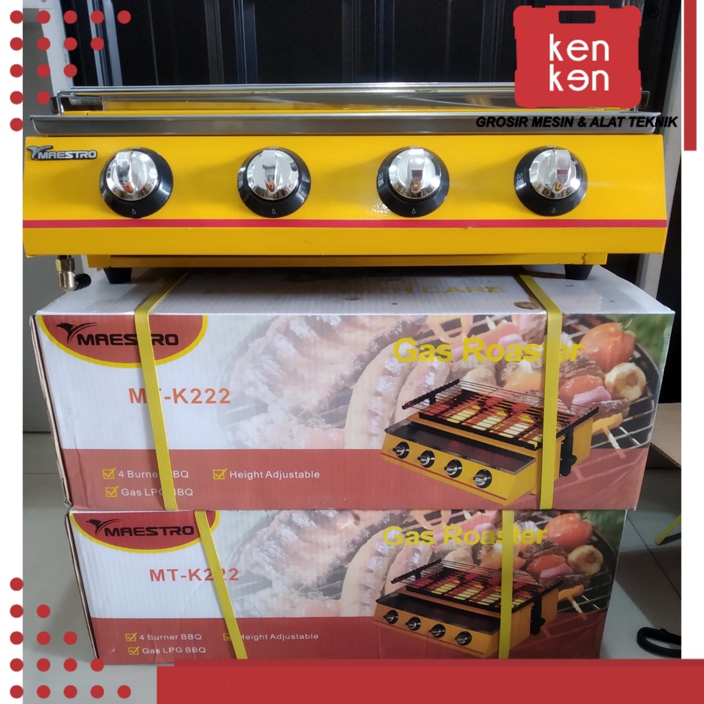 MAESTRO Roaster 4 Tungku Pemanggang Sosis 4 Tungku Kompor Panggang Panggangan Sosis 4 Tungku MAESTRO