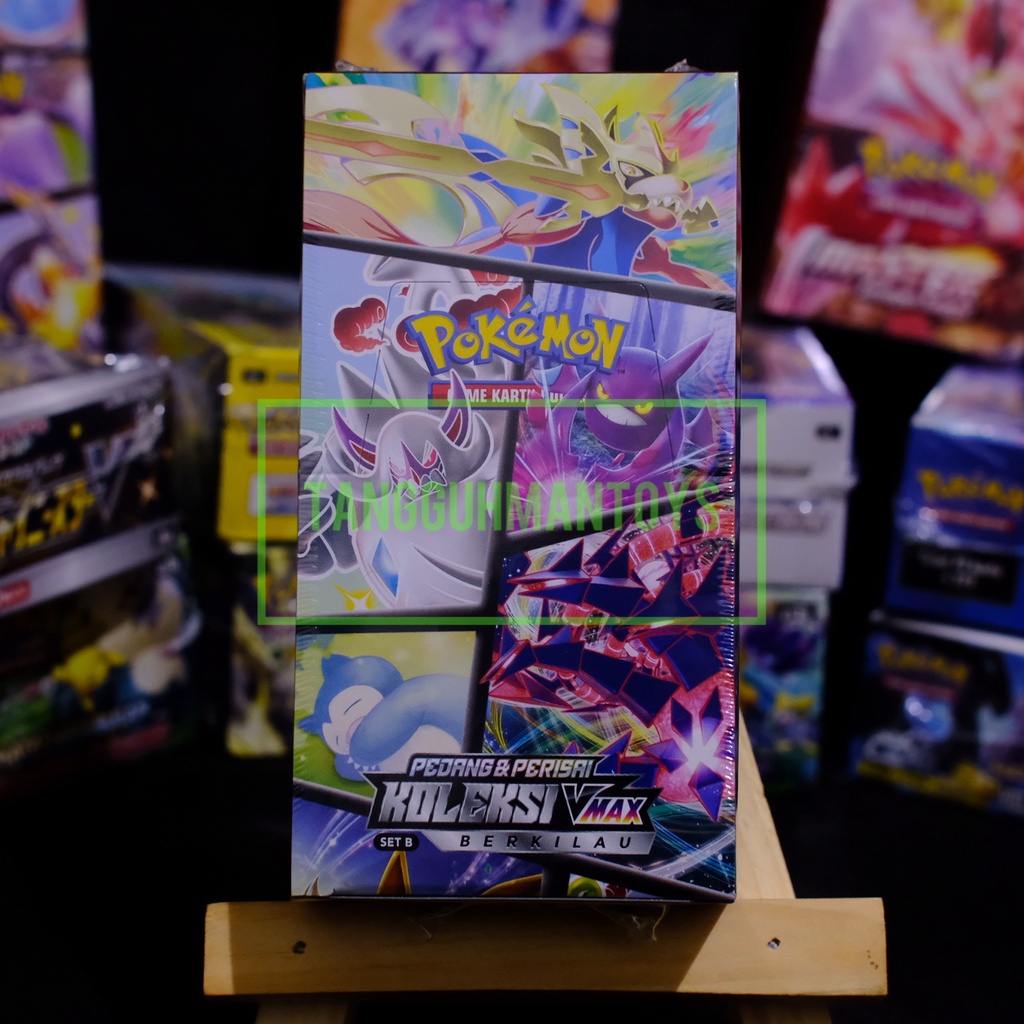 Kartu TCG Pokemon Indonesia Booster Box Koleksi VMAX Berkilau Set S7b