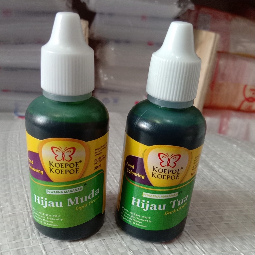 

Koepoe Koepoe Pewarna Makanan Hijau Muda / Hijau Tua 30 ml