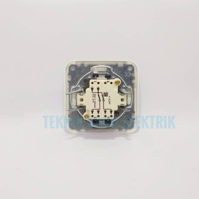 Broco Galleo Snow White Saklar Double / Seri (Tanam) IB SNI SWITCH 2 WAY G162