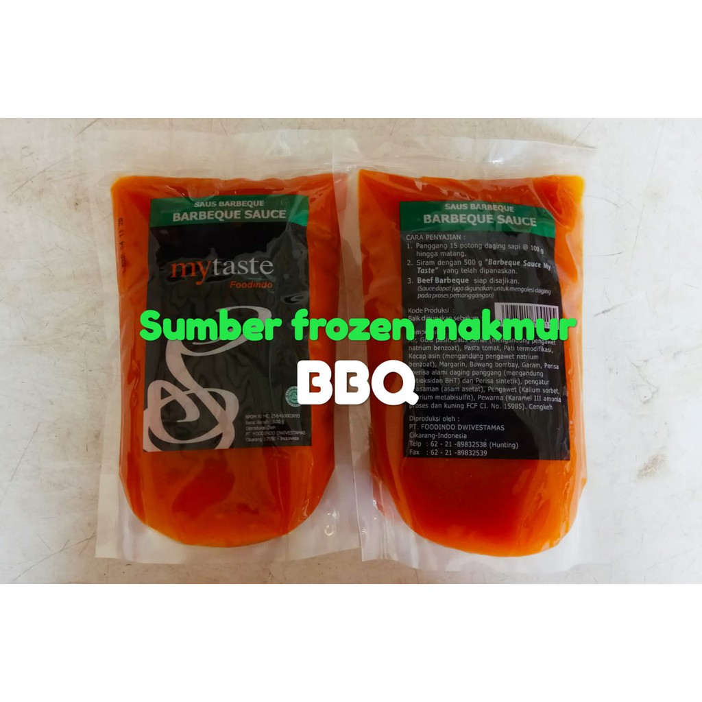 

sauce barbeque my taste 500 sumber frozen makmur