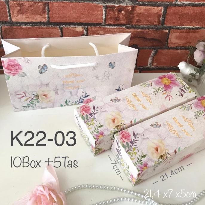 

[COD] Kotak K22-03 Packaging Kotak Cantik ( 10 Kotak + 5 Tas) [COD]