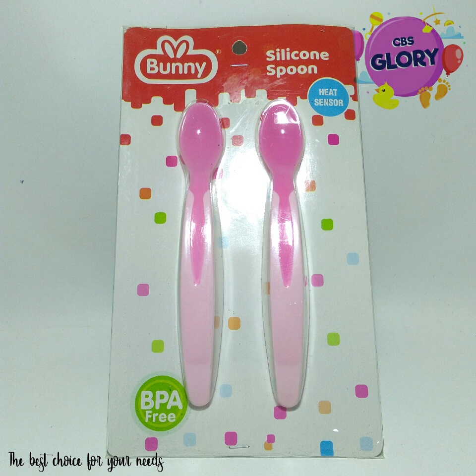 Sendok Silikon Lusty Bunny/Silicone Spoon Heat Sensor/Aman BPA Free