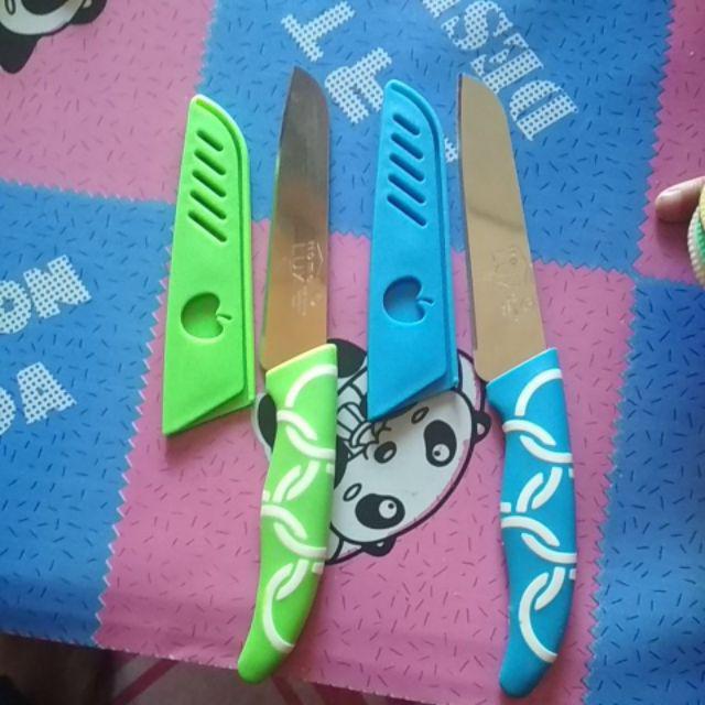 Pisau Buah 4inch / Pisau Sarung Homelux Warna Motif Apel Tajam & Murah