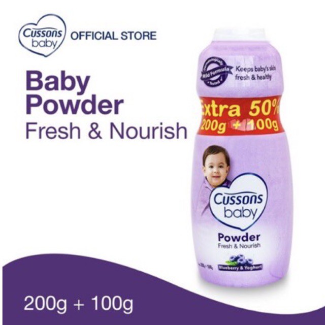 Cussons Baby Powder 200g + 100gr - Bedak Tabur Bayi