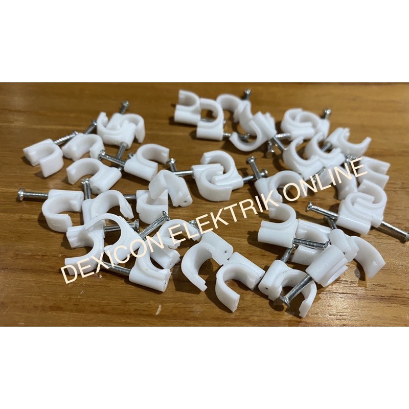 klem kabel no 7/klem kabel paku baja/klem kabel beton/grosir klem kabel/kabel klip/pengikat kabel