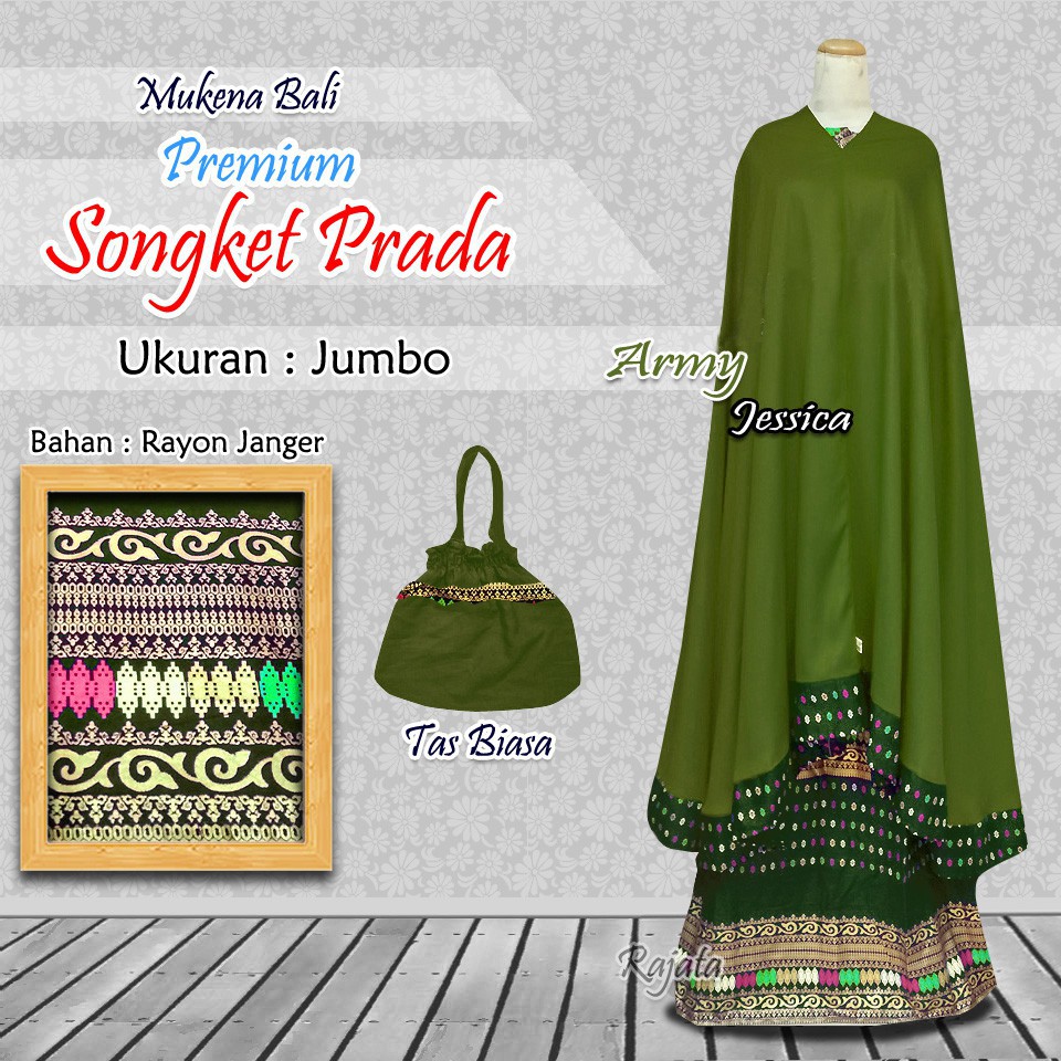 Mukena Bali Songket Prada uk. Jumbo