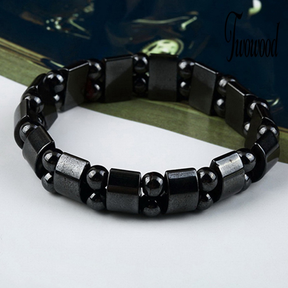 Gelang Manik-Manik Hematite Warna Hitam Untuk Pria Dan Wanita