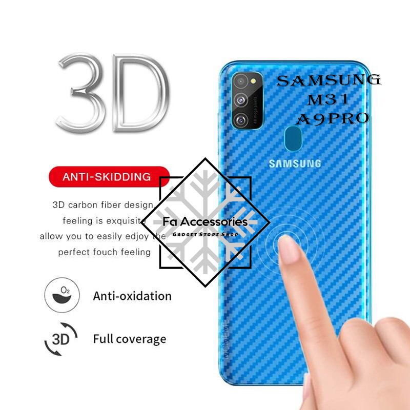 Skin Carbon samsung M31 a9 A9PRO Skin Carbon antigores belakang pro