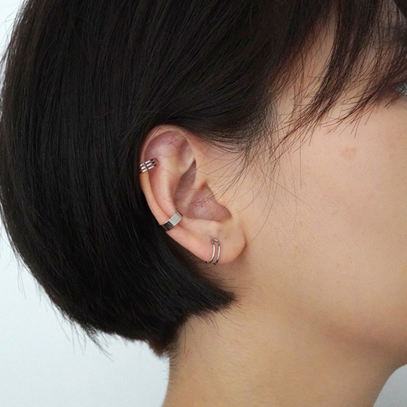 Three-piece Earrings Ear Bone Clip Accessories Temperament Korean Simple Personality Trendy