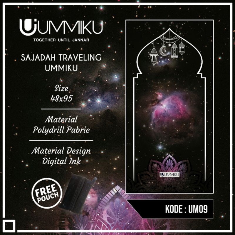 Sajadah Travel Anak UMMIKU / Sajadah Lipat Motif Anak Anak / Sajadah Travelling-Milenial 9