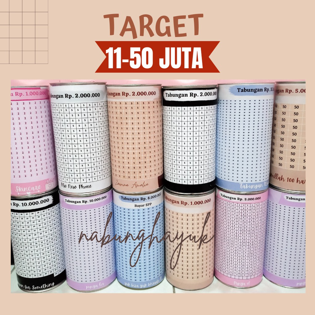 Celengan Target 11- 50 JUTA