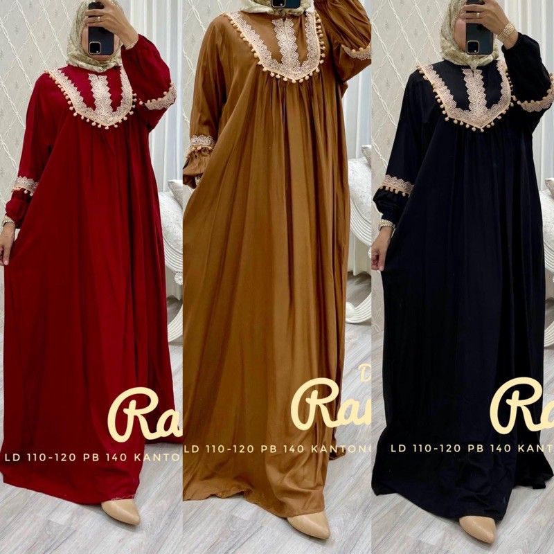 Daster Arab Ranim 3 - Tangan Panjang dan Busui Friendly