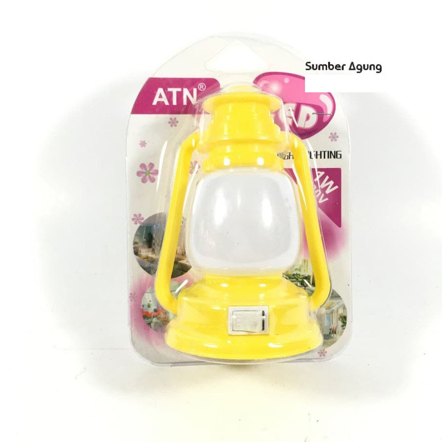 Lampu Tidur Petromak On Off Putih Mini Lamp 1Watt Hemat Energi 1W