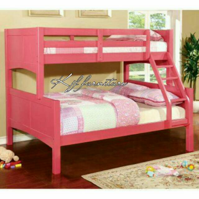 Tempat tidur anak tingkat I dipan anak tempat tidur anak minimalis dipan tingkat kjf furniture