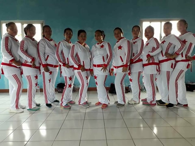 ND4 Baju Senam Setelan Lapangan Olahraga Panjang Muslimah Hijab Cycling Rok Putih Merah