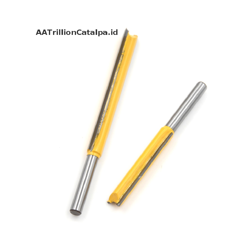 (AATrillionCatalpa) 1pc Mata Profil Flush Trim Ekstra Panjang 1 / 4 &quot;Shank 50 / 76mm