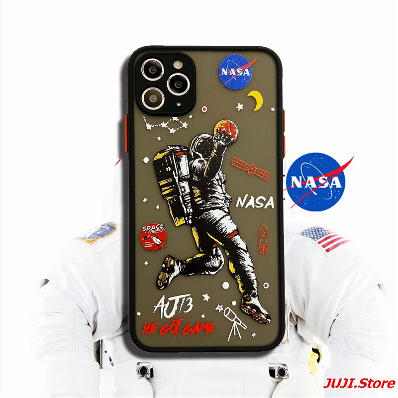 Luxury astronaut Case iphone 11 pro max X XR 7 8 6 6s Plus XS Max Frosted feel Case