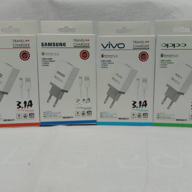 Charger Branded Qualcomm 3.0+Cable micro ZB QC3.0-CC SUPPORT FAST CHARGING)