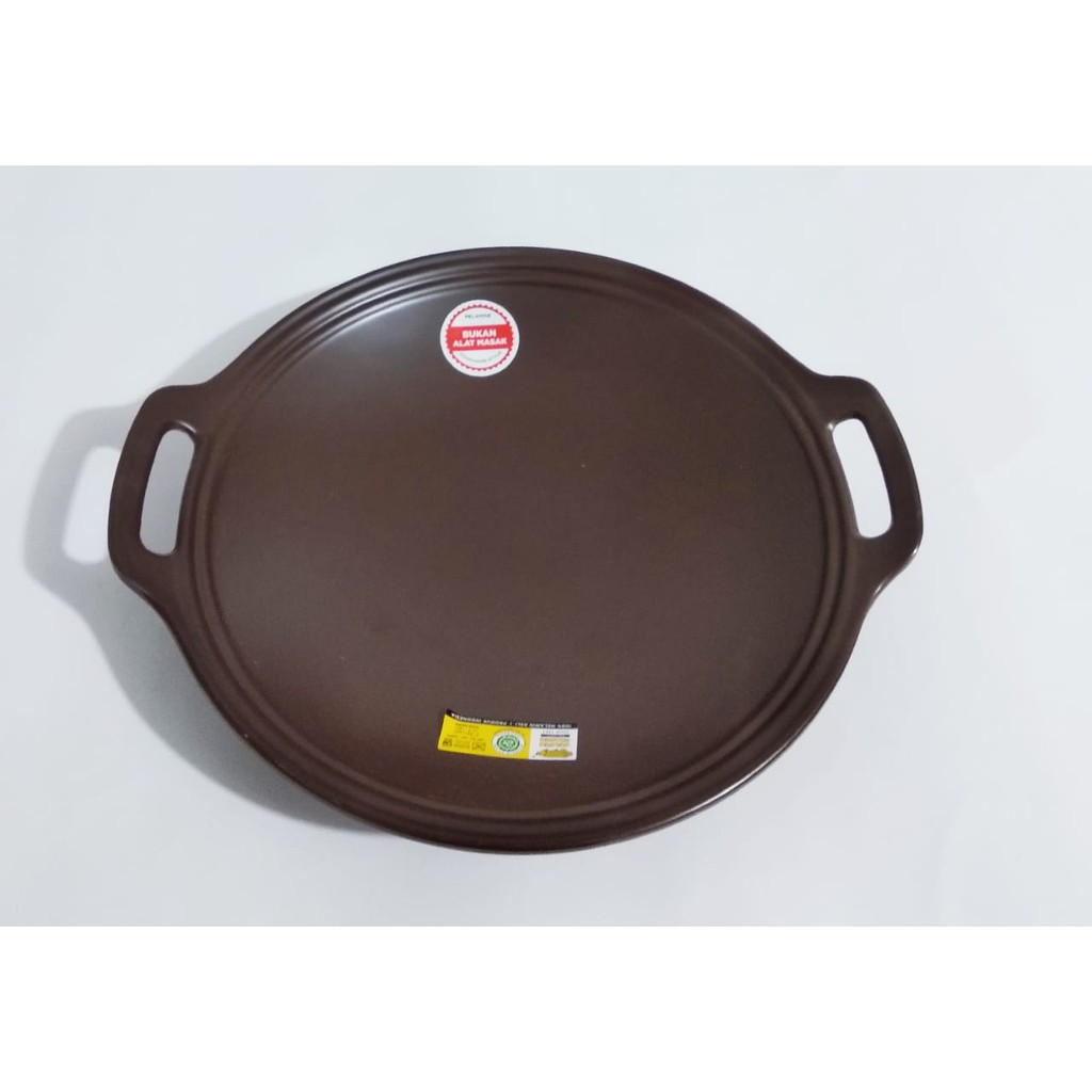 PIRING UNIK GOLDEN DRAGON  P9509A piring MELAMIN model wajan 9 inch COKLAT TUA CUMA PIRING SAJI