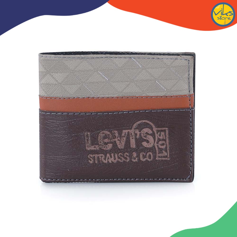 Dompet Lipat Pria Cowok Cowo Laki Laki Distro Pria Bahan Kulit Sintesis Dompet Pria Levis