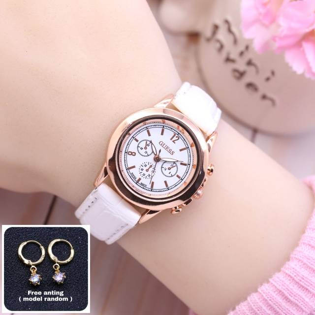 Jam Tangan Wanita Guess Limited Free Anting