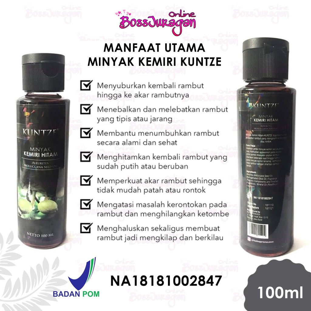 (BOSS) KUNTZE Minyak Kemiri Hitam BPOM