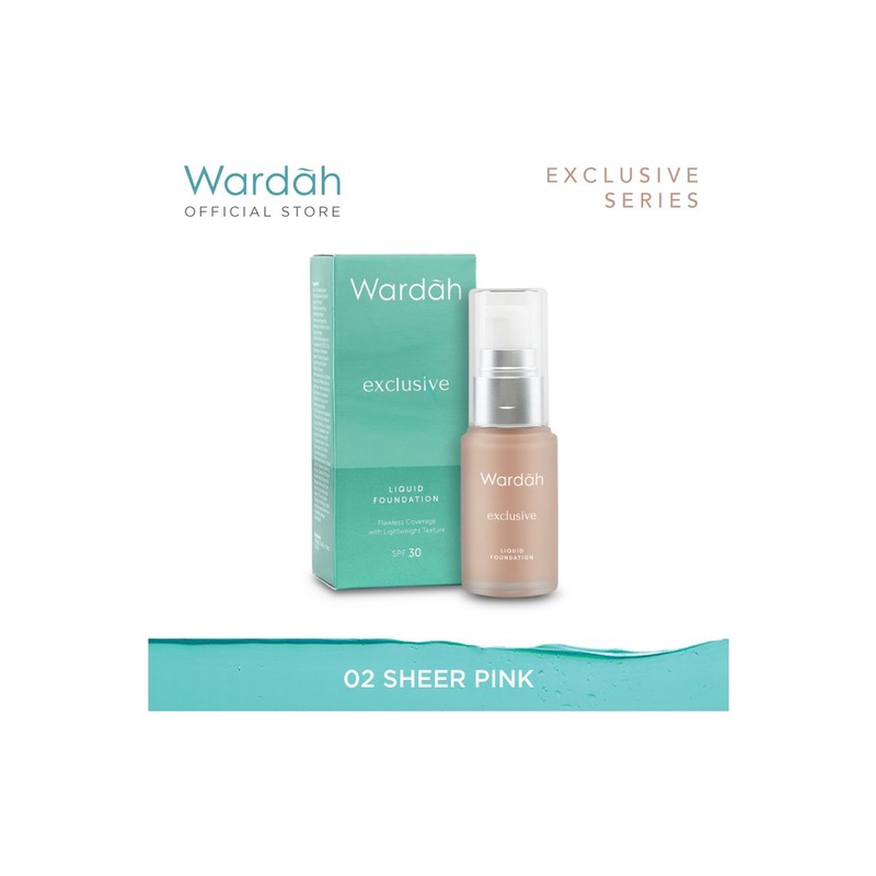 Wardah Exclusive Liquid Foundation Spf 30 isi Netto 20 ml.