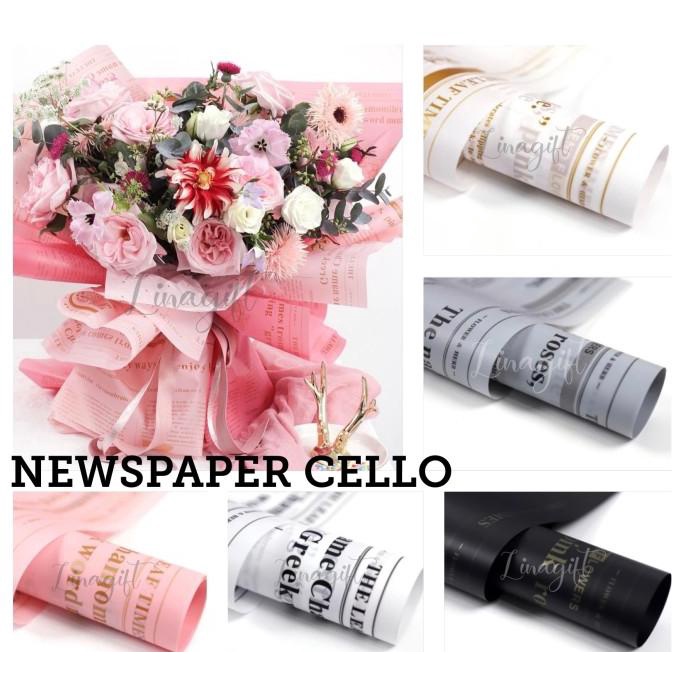 

Premium Product!!! Cellophane Newspaper (Pak-20Lembar) Korean Flower Wrap Kertas Bunga - Paling Diminati