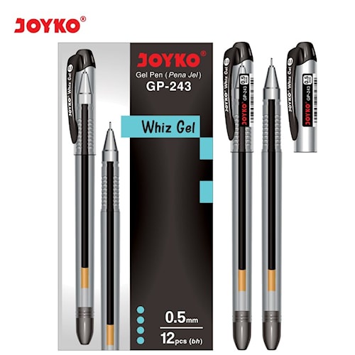 

Peralatan Dan Perlengkapan Kantor / Sekolah ATK Gel Pen Pulpen Pena Joyko GP-243 Whiz Gel 0.5 mm