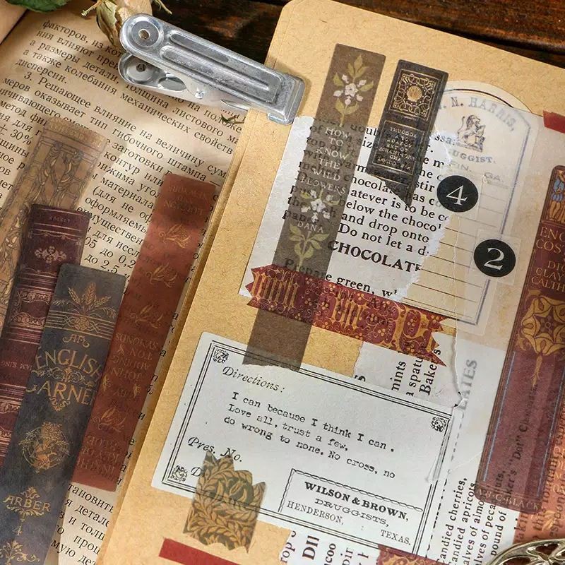 Stiker Kertas Vintage Sticker Kertas Retro Scrapbook Photobook Dekorasi