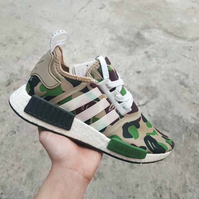 adidas nmd r1 bape green camo