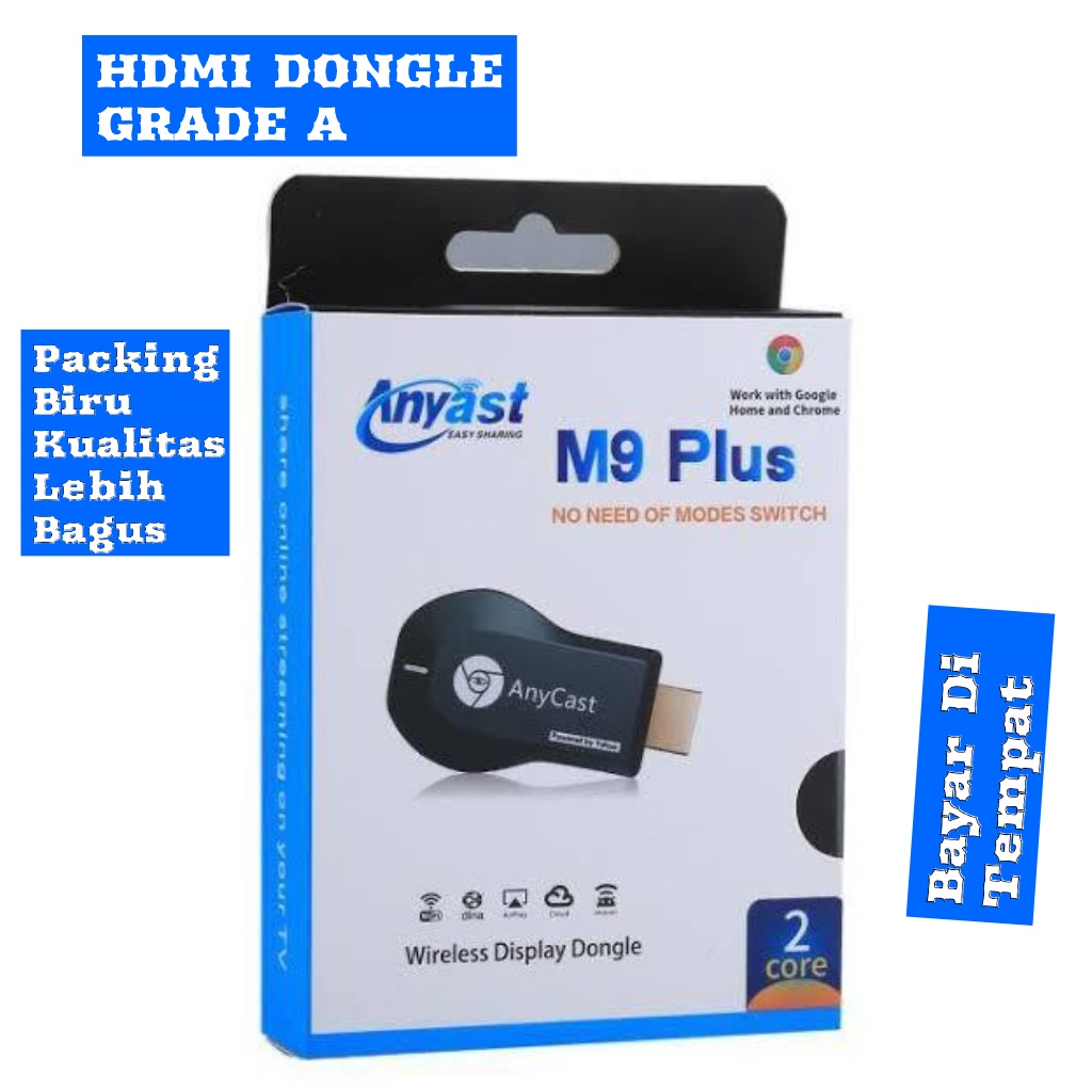 M9 PLUS PREMIUM Kabel HDMI TV Anycast HDMI Dongle WIFI Display Receiver TV Streaming Dari Hp/ Laptop Ke TV