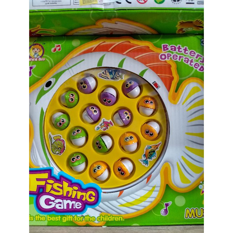 mainan fishing game B/0 dus pancingan ikan bisa muter