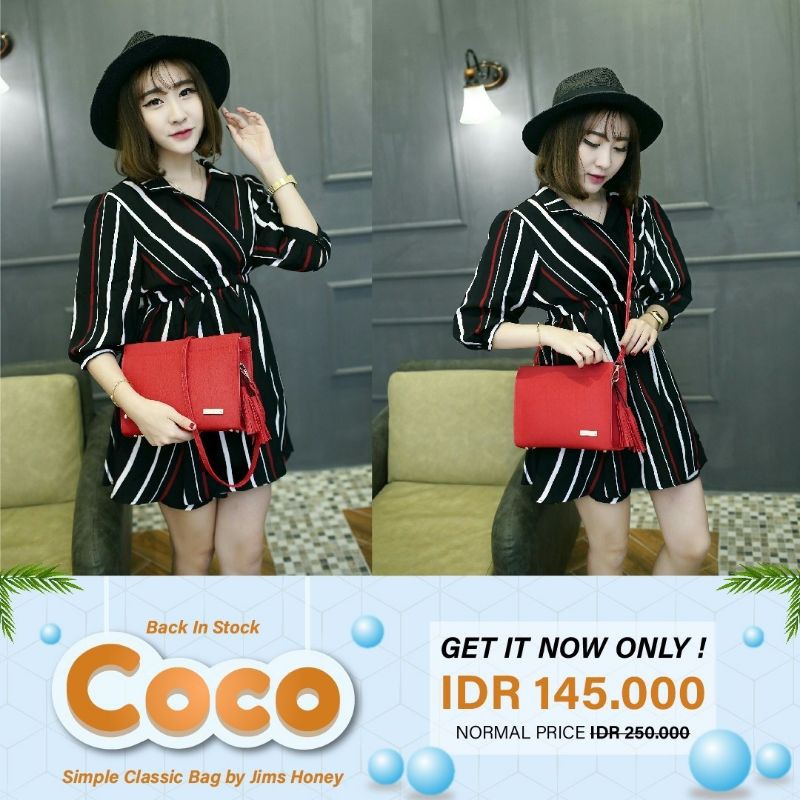 Coco Clutch Bag Jims Honey Tas Selempang Wanita Import