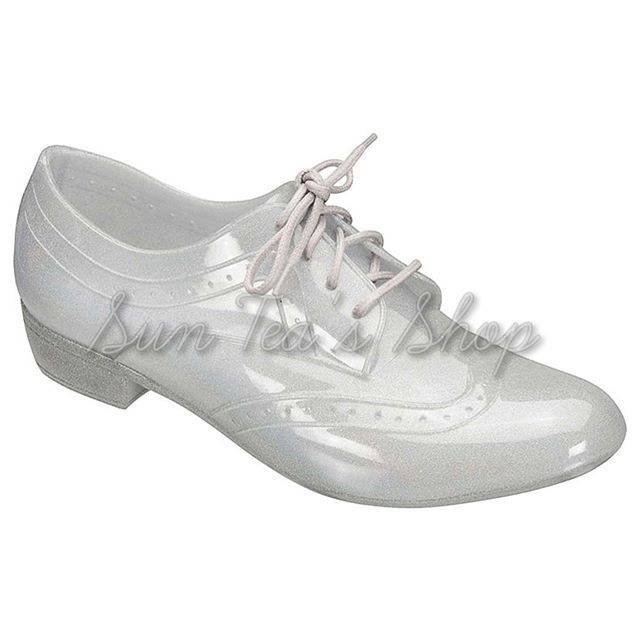 Authentic Melissa Joy Oxford Alexandre Herchcovitch silver shoes sz 38