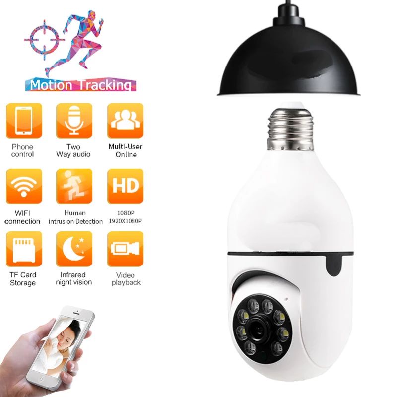 NEW App V380 HD 8MP FULL HD PTZ Mini Wifi CCTV IP CAMERA  Wireless cctv bohlam