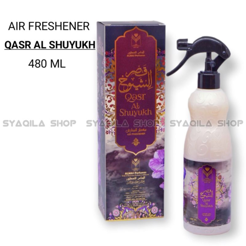 Air freshener Linen Qasr AL Shuyukh Pengharum Ruangan Almas Sofa Karpet Mobil Horden Air freshener Spray 500 ML