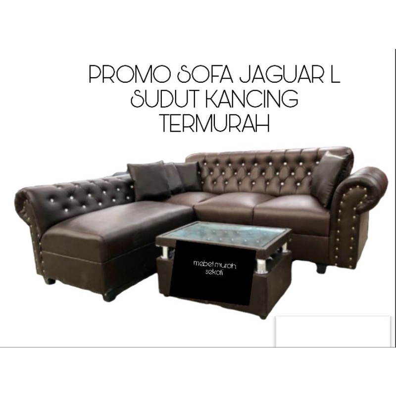 Sofa Jaguar L Sudut / Sofa kancing minimalis / Sofa Murah/ Sofa Jaguar sudut L