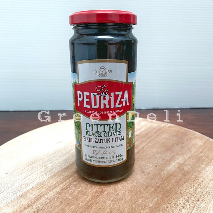 

Kalengbuah- Asinan Pikel Zaitun Hitam / Pitted Black Olives La Pedriza 340 Gram -Buah-Kaleng.