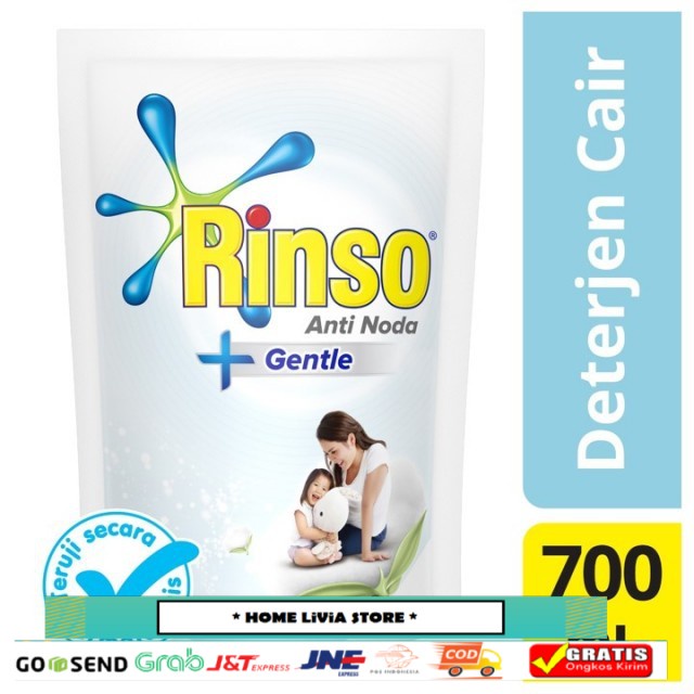 Rinso Anti Noda Deterjen Cair Gentle 700 mL