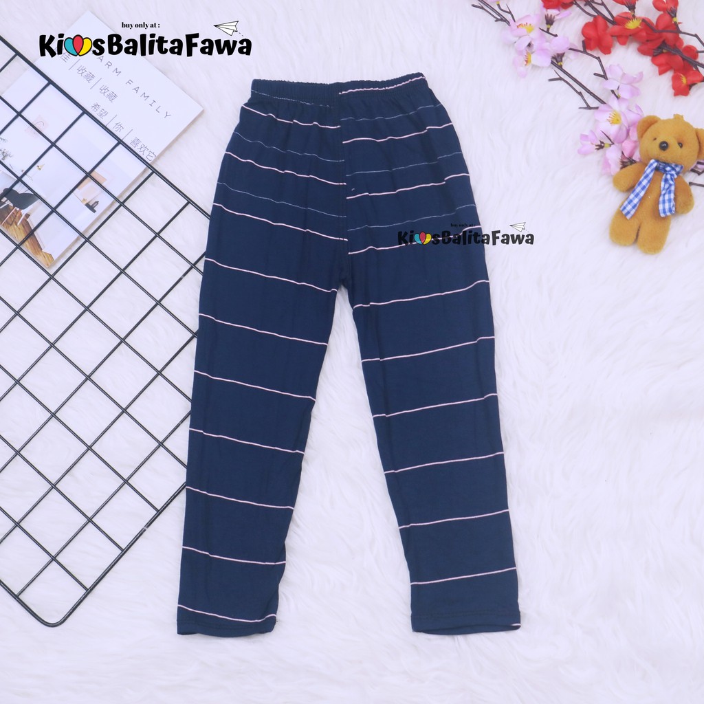 Legging Motif Salur Anak Uk 1-15 th / Leging Garis Celana Panjang Sport Stretch Lejing Laging Balita Remaja Cewek