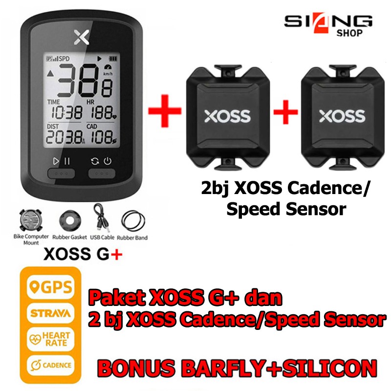 Paket XOSS G Plus dan 2bj XOSS Cadence