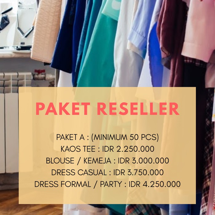 Paket Reseller Usaha Baju Kaos Wanita Branded 100% Original 50pcs