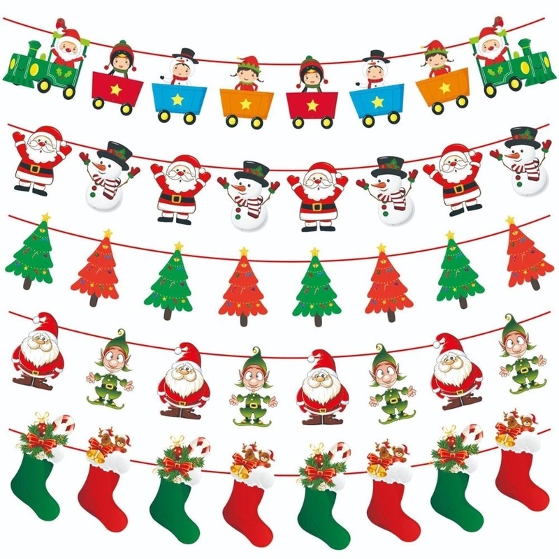 [Christmas Home Decoration Products] [3m Garland Christmas Banners Santa Claus Banner][Elk Flag Xmas Trees Banners Decor ] [Xmas Home Decor Accessories]