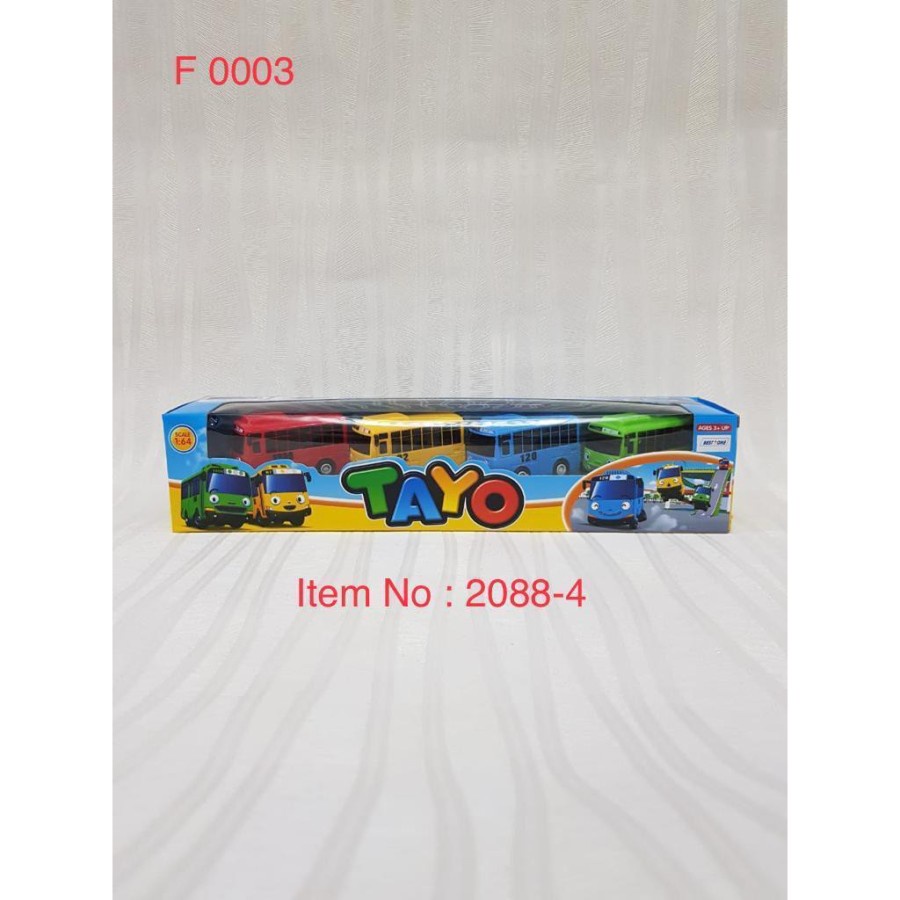 MAINAN ANAK MOBIL TAYO ISI 4PCS little bus tayo pull back diecast set bus