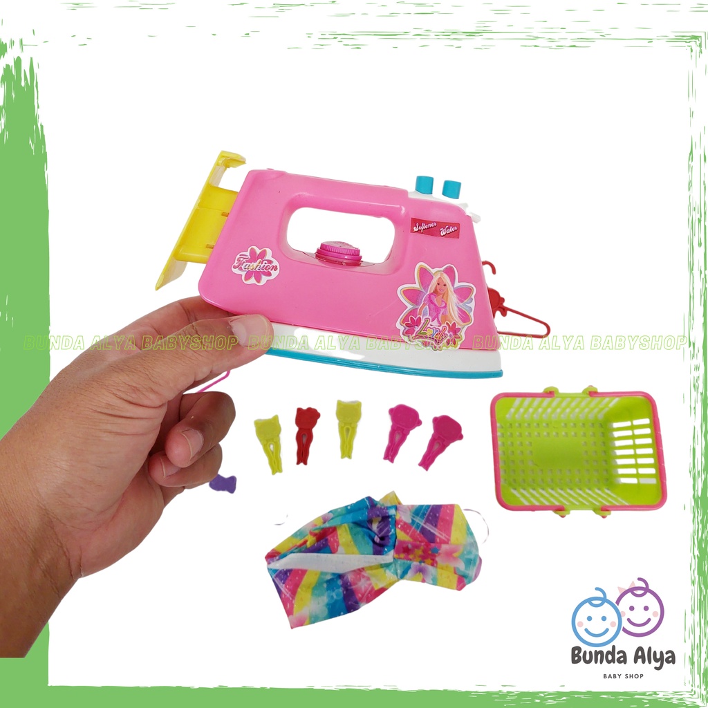 Mainan Anak Household Set Setrikaan Iron Setrika Mini Appliance Pink Mainan Anak Termurah Mainan Setrika Setrikaan Anak Mainan Edukasi Anak Lengkap Dengan Hanger Jepitan Baju Keranjang Baju Setrika dan Baju Mainan Edukasi Anak Untuk Setrika