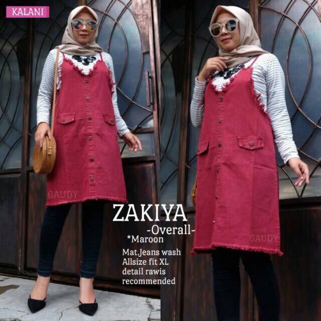 1KG MUAT 4PCS | ZAKIYA OVERALL / OVERALL JEANS RAWIS / OVERALL JEANS SELEBGRAM